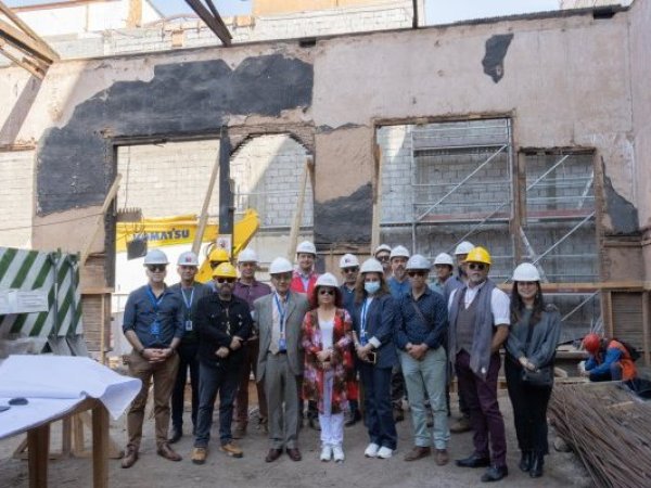 Rector lideró visita inspectiva a obras de remodelación del Pedro de la Barra
